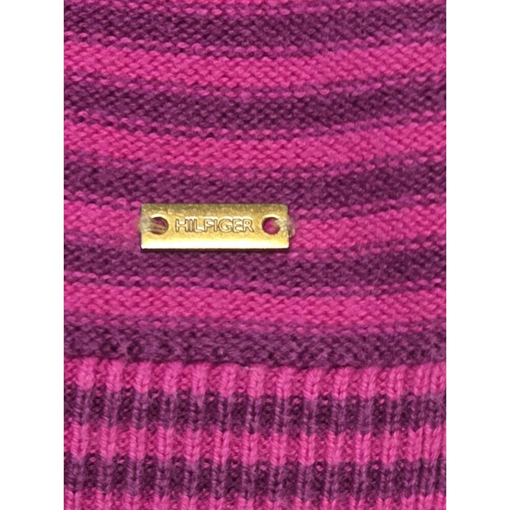 VTG Tommy Hilfiger Women's Pink And Purple Knit Long Sleeve Shirt Size Small - Picture 7 of 15